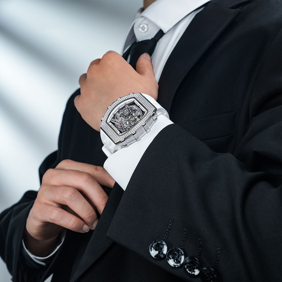 Elemental-Cubic Zirconia Automatic Watch TB8208D