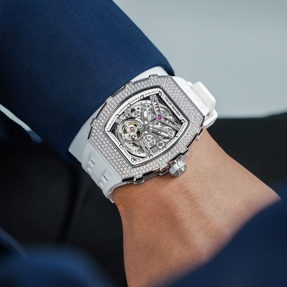 Elemental-Cubic Zirconia Automatic Watch TB8208D