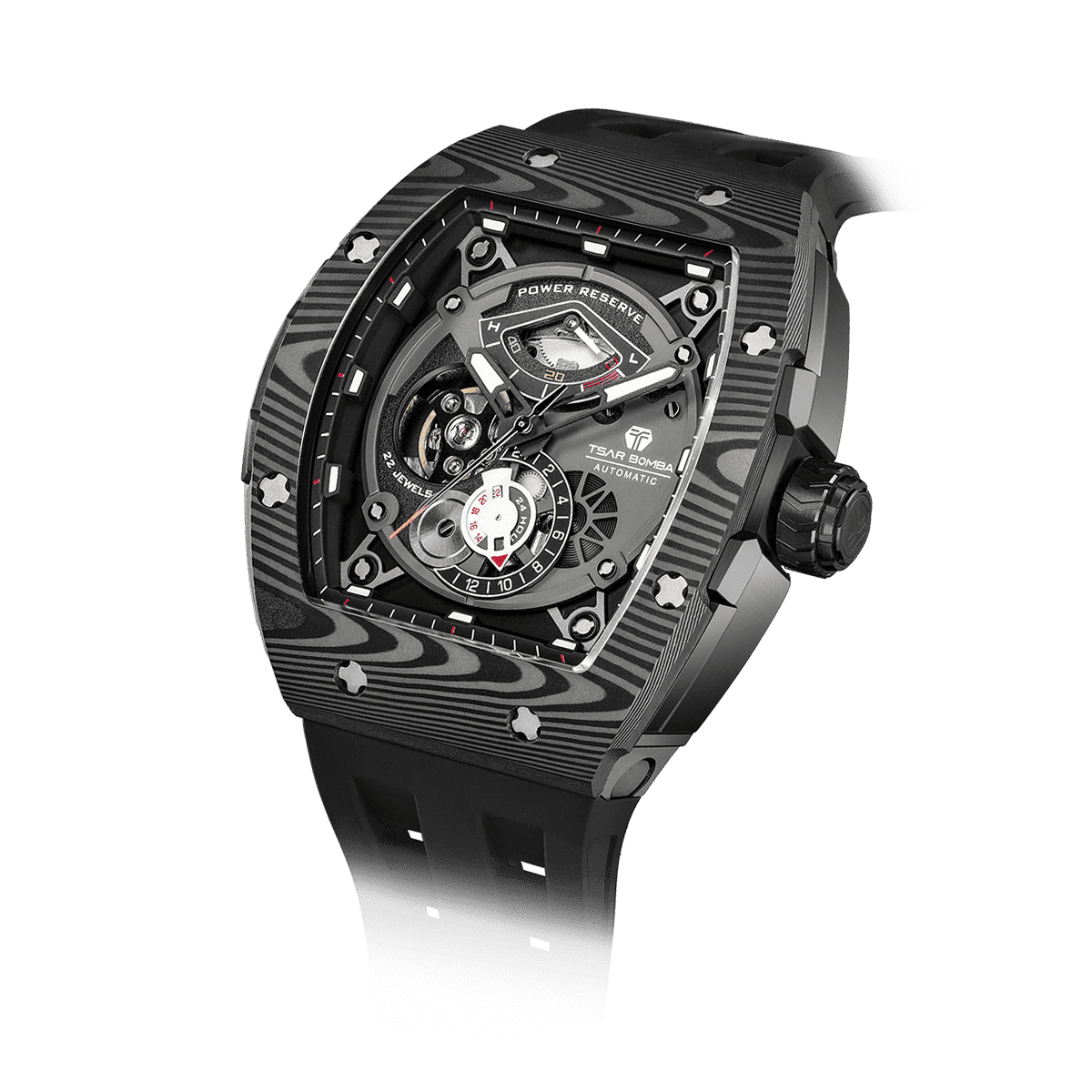Elemental-Montre Automatique en Fibre de Carbone TB8210CF