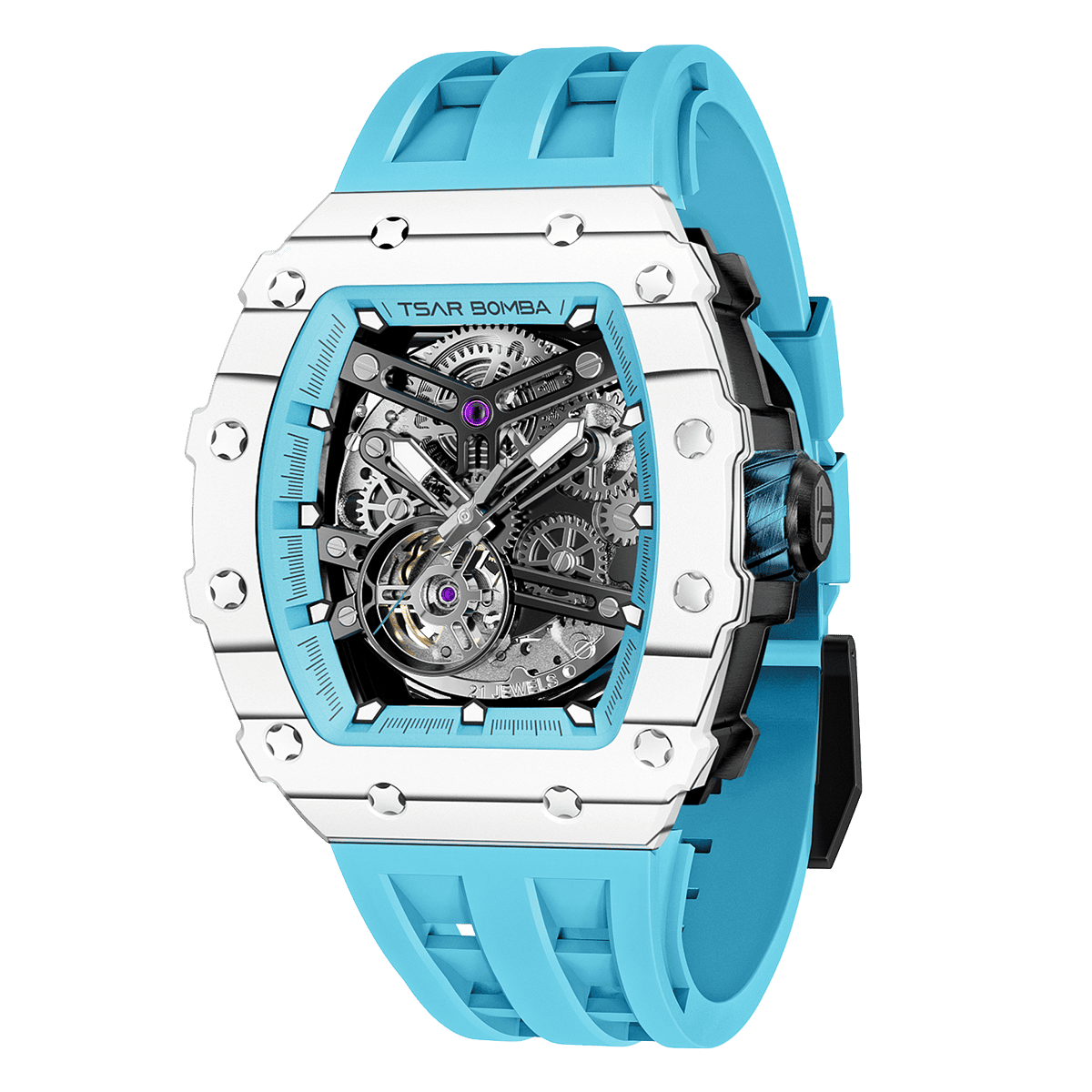 Elemental-Jam Tangan Automatik Serat Karbon TB8208CF