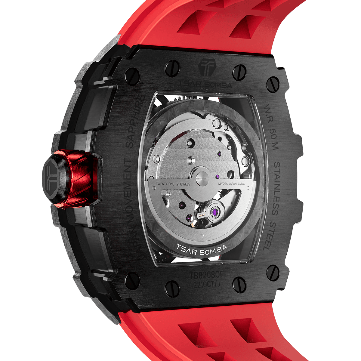 Elementális szénszálas automata karóra TB8208CF