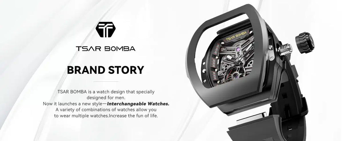 Tsarbomba Men's Watches is now introducing a brand-new style: watches with interchangeable straps. With a variety of strap combinations, you can wear multiple different watches, adding a touch of fun to your life.