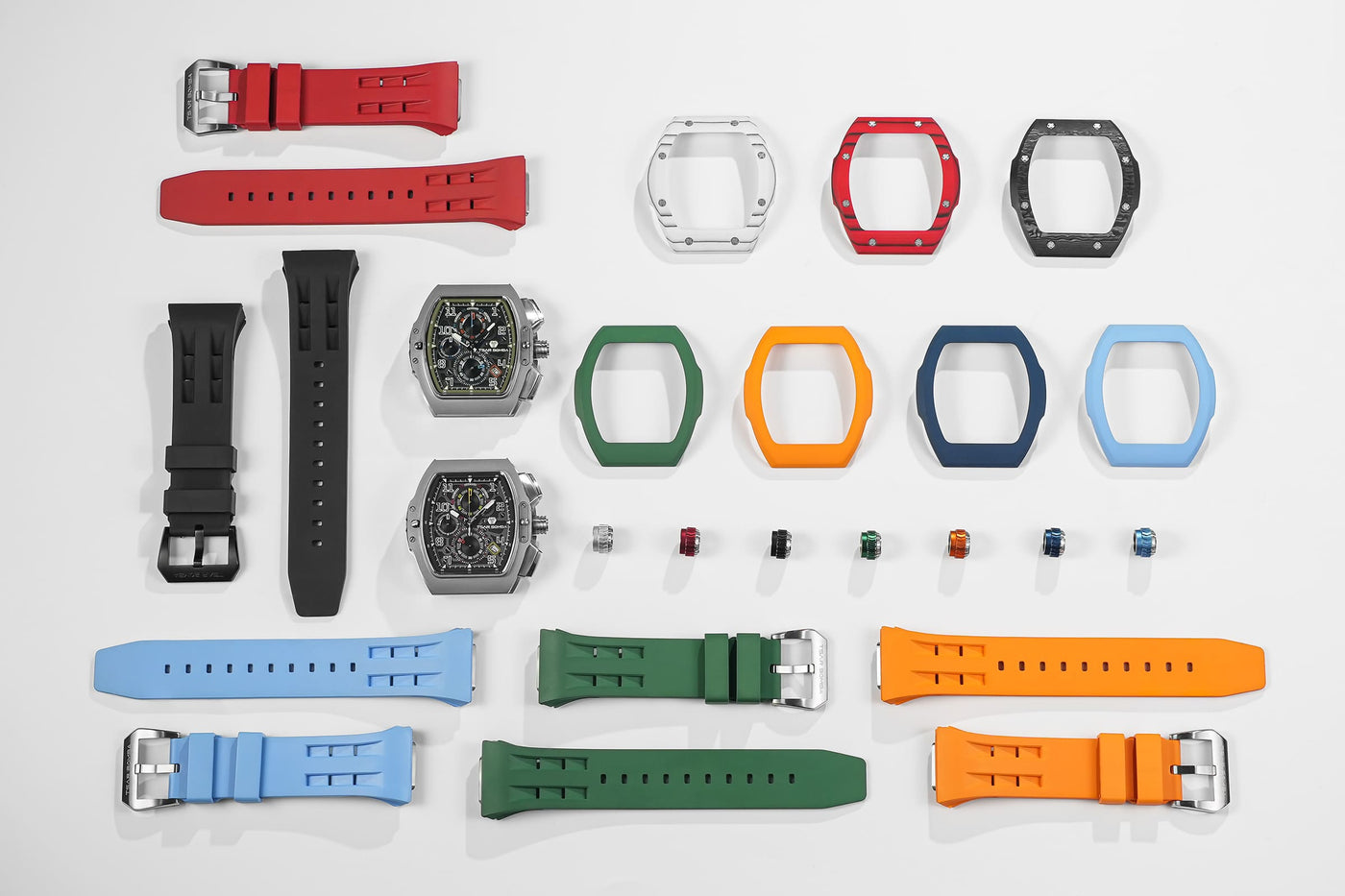 tsarbomba atomic collection watches-TB8214 standard edition,Date Display/Chronograph Watch,interchangeable ste watches,Interchangeable Strap, Interchangeable Bezel, Interchangeable Crown,