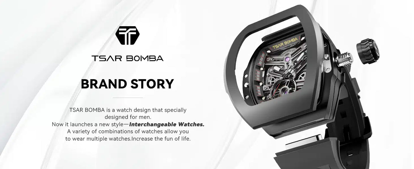 tsarbomba atomic collection watches-TB8218,interchagneable set watches,Interchangeable Strap, Interchangeable Bezel, Interchangeable Crown,Product Overview-T