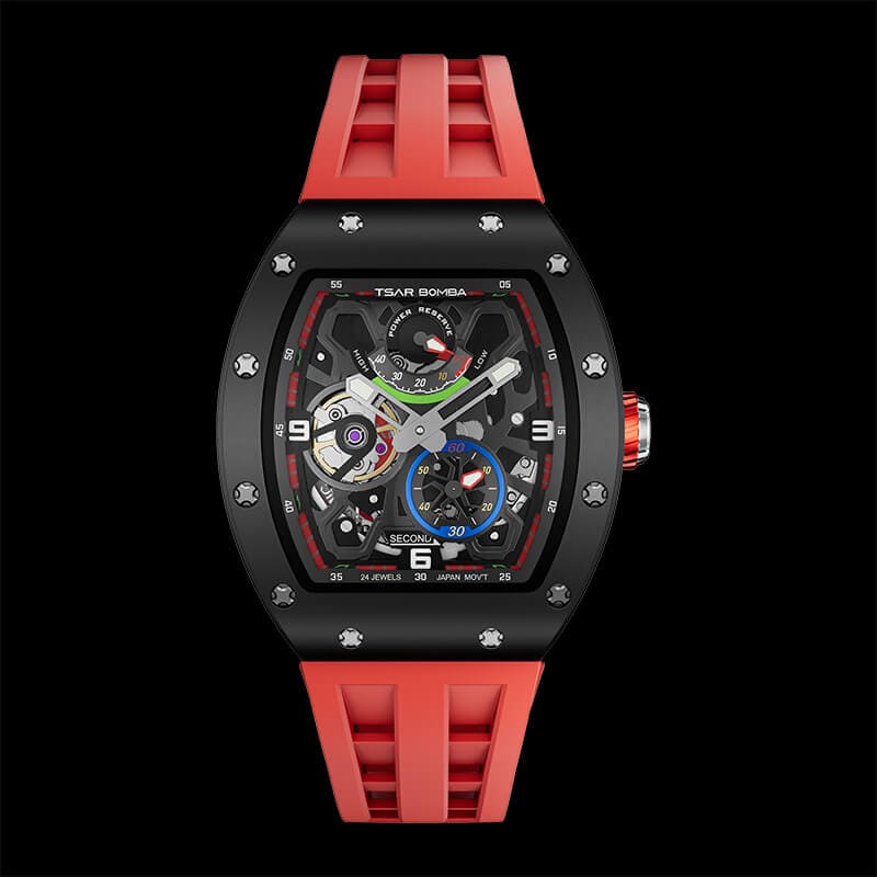 Kinetic Energy Display Automatic Watch TB8212--Watch-all, Carbon Fiber, Influencer Review, Mechanical, Summer Collection-Tsarbomba