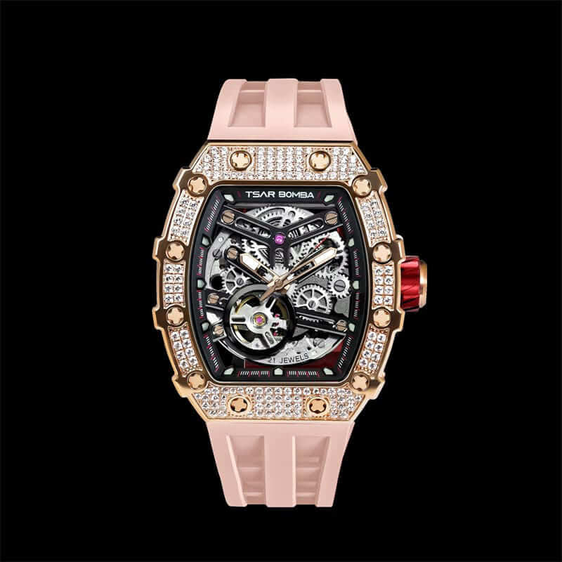 Diamond Like Cubic Zirconia Automatic Watch TB8208D