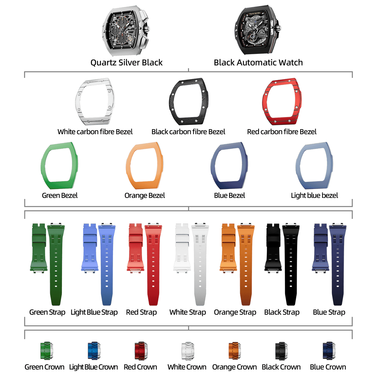 Atomic-Interchangeable Calendar Watch Combo (7-in-1)