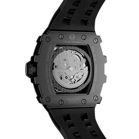 Serie Elemental-Reloj Automático de Fibra de Carbono TB8207CF