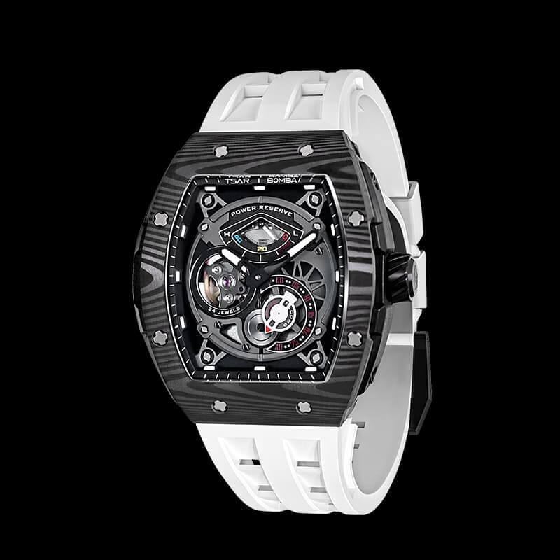 Carbon Fiber Kinetic Energy Display Automatic Watch TB8210CF