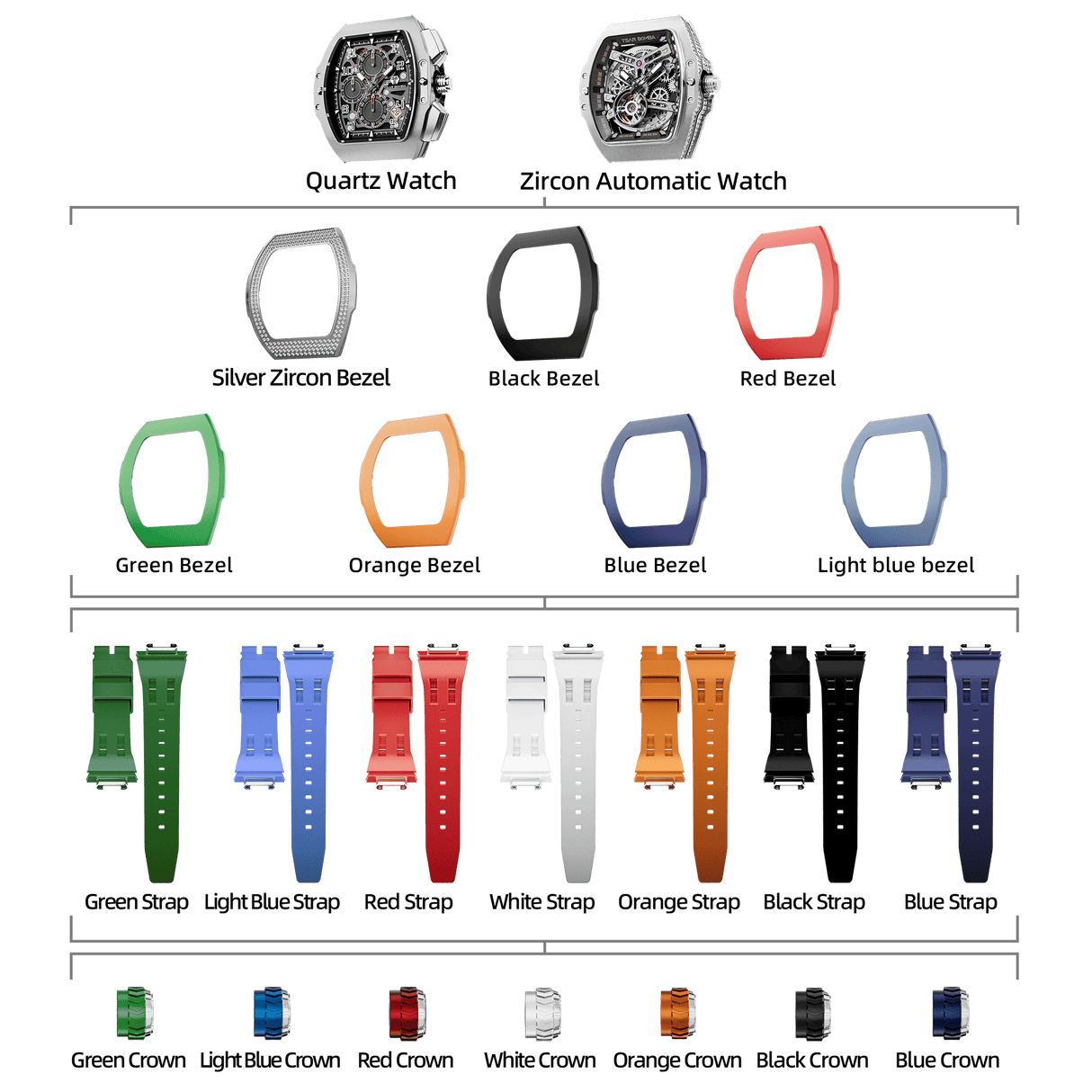 Atomic-Interchangeable Cubic Zirconia Multi-Set