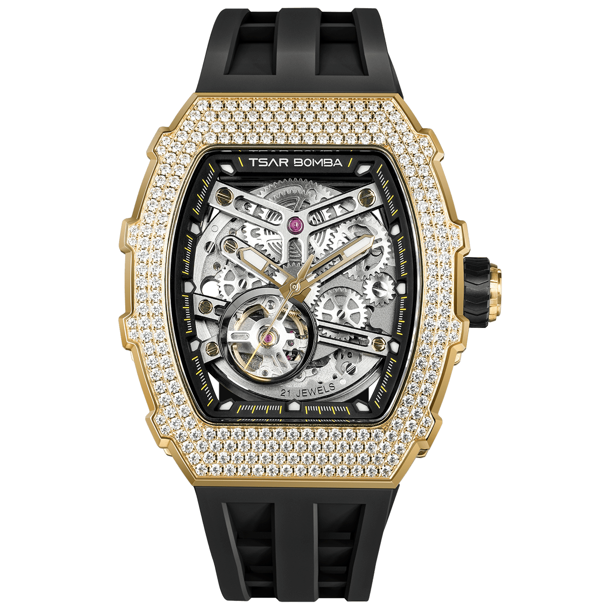 Elemental-Cubic Zirconia Automatic Watch TB8208D