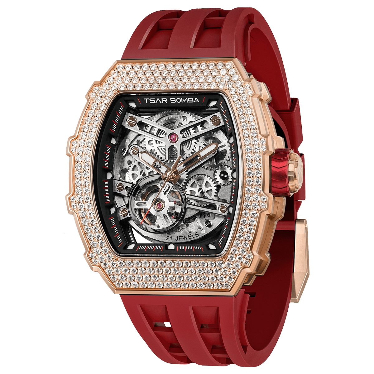 Elemental-Cubic Zirconia Automatic Watch TB8208D