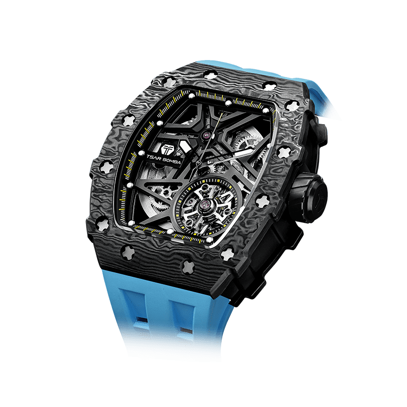 Buy the Luxury Watch Mechanical Luxury Carbon Fiber Watch Tsarbomba