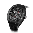 TSAR BOMBA Elemental TB8212 Skeleton Automatic Mechanical Watch. Powered by a Seiko Epson automatic movement, the full ceramic case is lightweight, skin-friendly.  It features Grade A luminescent coating, a scratch-resistant sapphire crystal, and a fluororubber strap. Water-resistant to 50 meters (5 ATM).