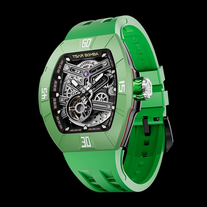 Atomic-Interchangeable Automatic Watch Fluororubber Dynamic Green