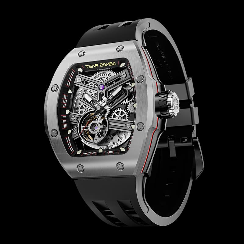 Atomic-Interchangeable Automatic Watch Stainless Steel Silver Black