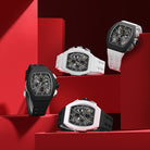 Atomic-Interchangeable Calendar Watch Combo Silver Black-5