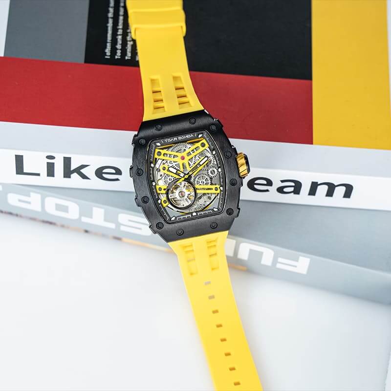 Elemental Series-Automatic Watch TB8208A Black Yellow-6