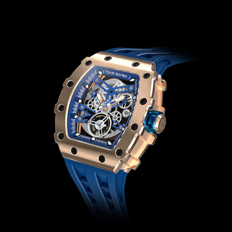 Elemental Series-Automatic Watch TB8208A Gold Blue-2