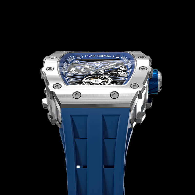 Elemental Series-Automatic Watch TB8208A Silver Blue-5