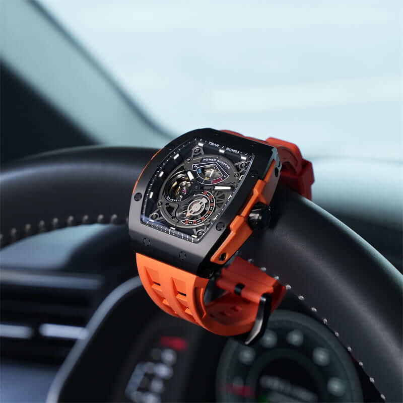 Elemental Series-Automatic Watch TB8210A Black Orange-7