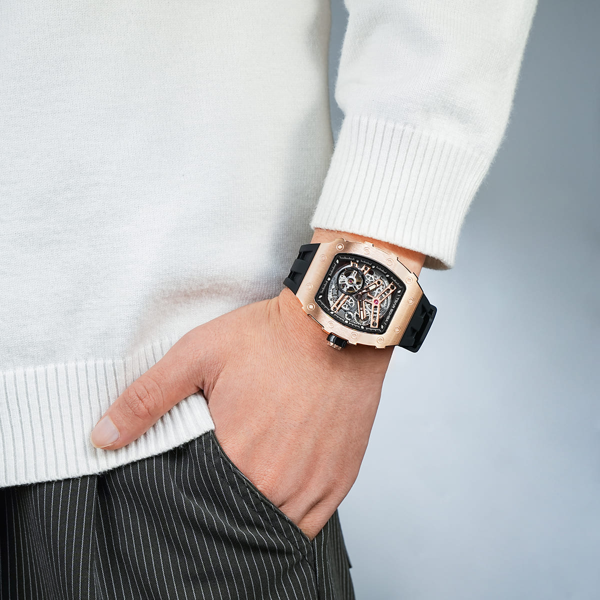 Buy Luxury Automatic Men's Hollow Watch 50M- Tsarbomba