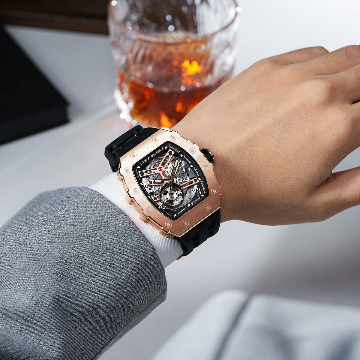 Buy Luxury Automatic Men's Hollow Watch 50M- Tsarbomba