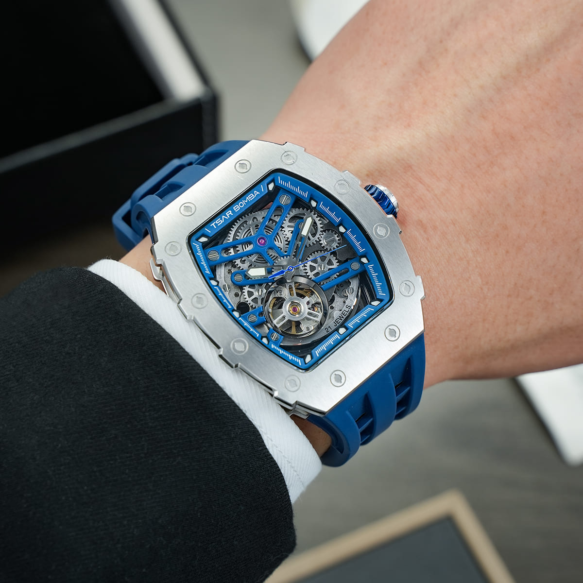 Shop from US)TSAR BOMBA Elemental TB8208A Automatic Men Watch