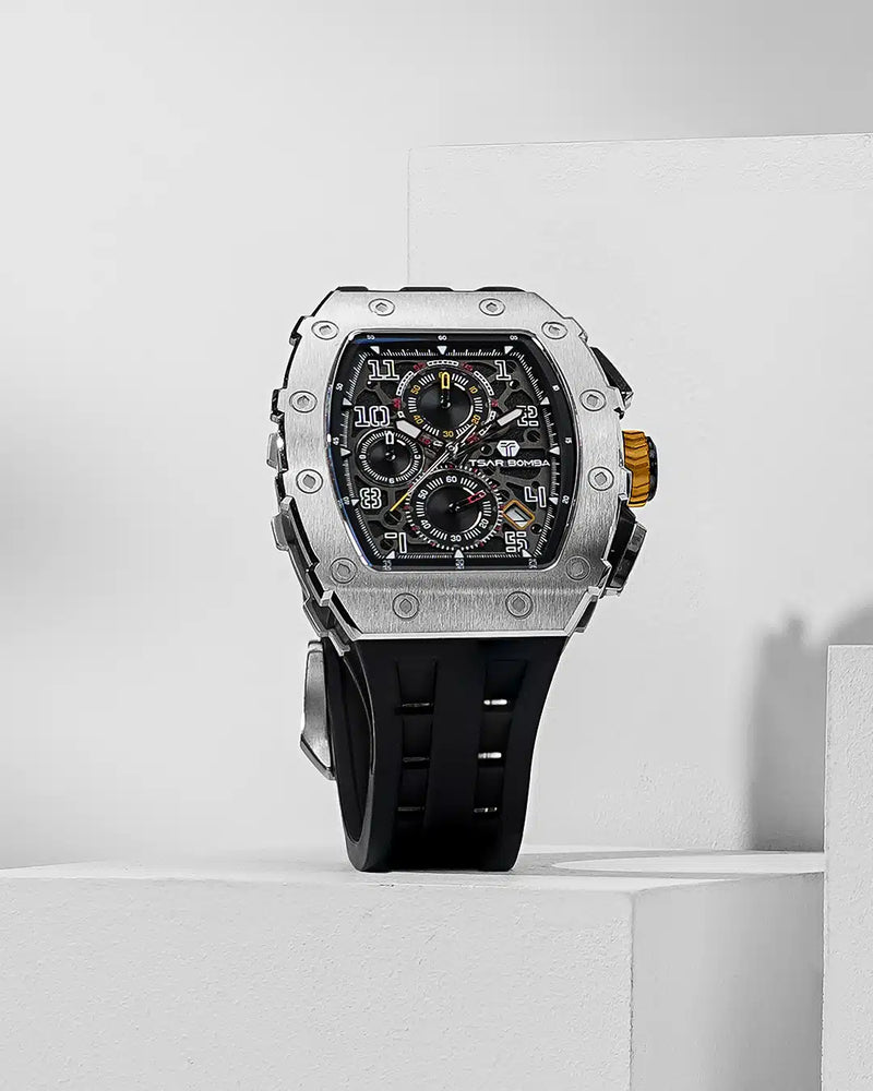 tsarbomba elemental collection watches-TB8204Q,Date-display/chronograph watch, made of 316 stainless steel,