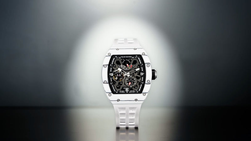 tsarbomba elemental collection watches-TB8212,Mechanical movement, open-face movement, skeletonized dial design, power reserve indicator, TB8212 product images,